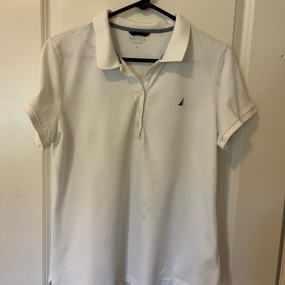Nautica Women's White Button Down Shirt